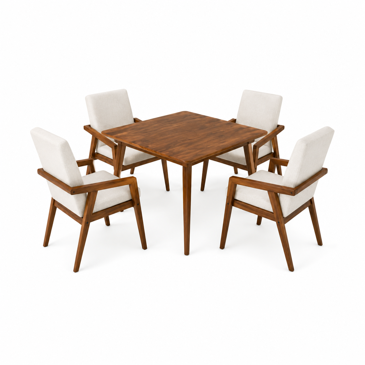 Comedor Faro para 4 Personas en Madera de Parota Natural