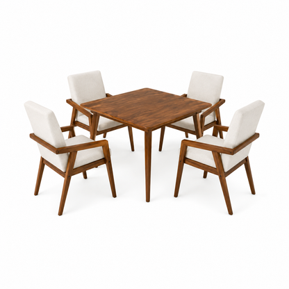 Comedor Faro para 4 Personas en Madera de Parota Natural