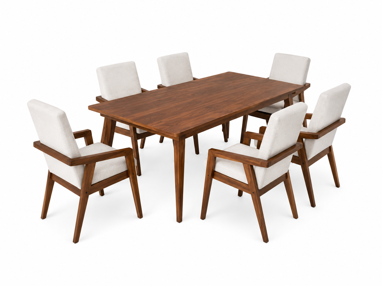 Comedor Faro para 6 Personas en Madera de Parota Natural