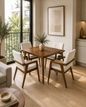 Comedor Faro para 4 Personas en Madera de Parota Natural