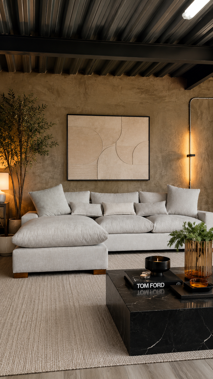 Sala Nube en L | Sala Moderna Súper Cómoda y Esponjosa