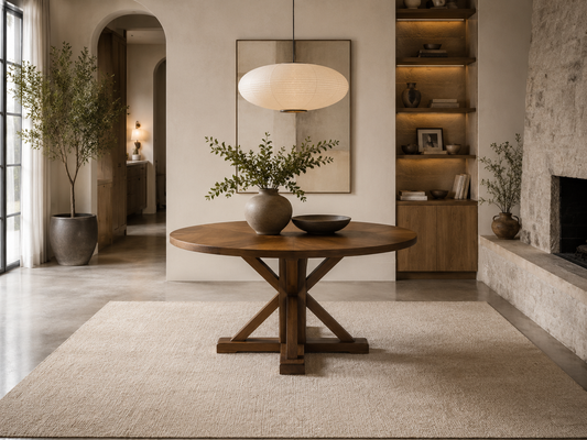 Mesa Cardif de Madera Natural | Comedor Moderno