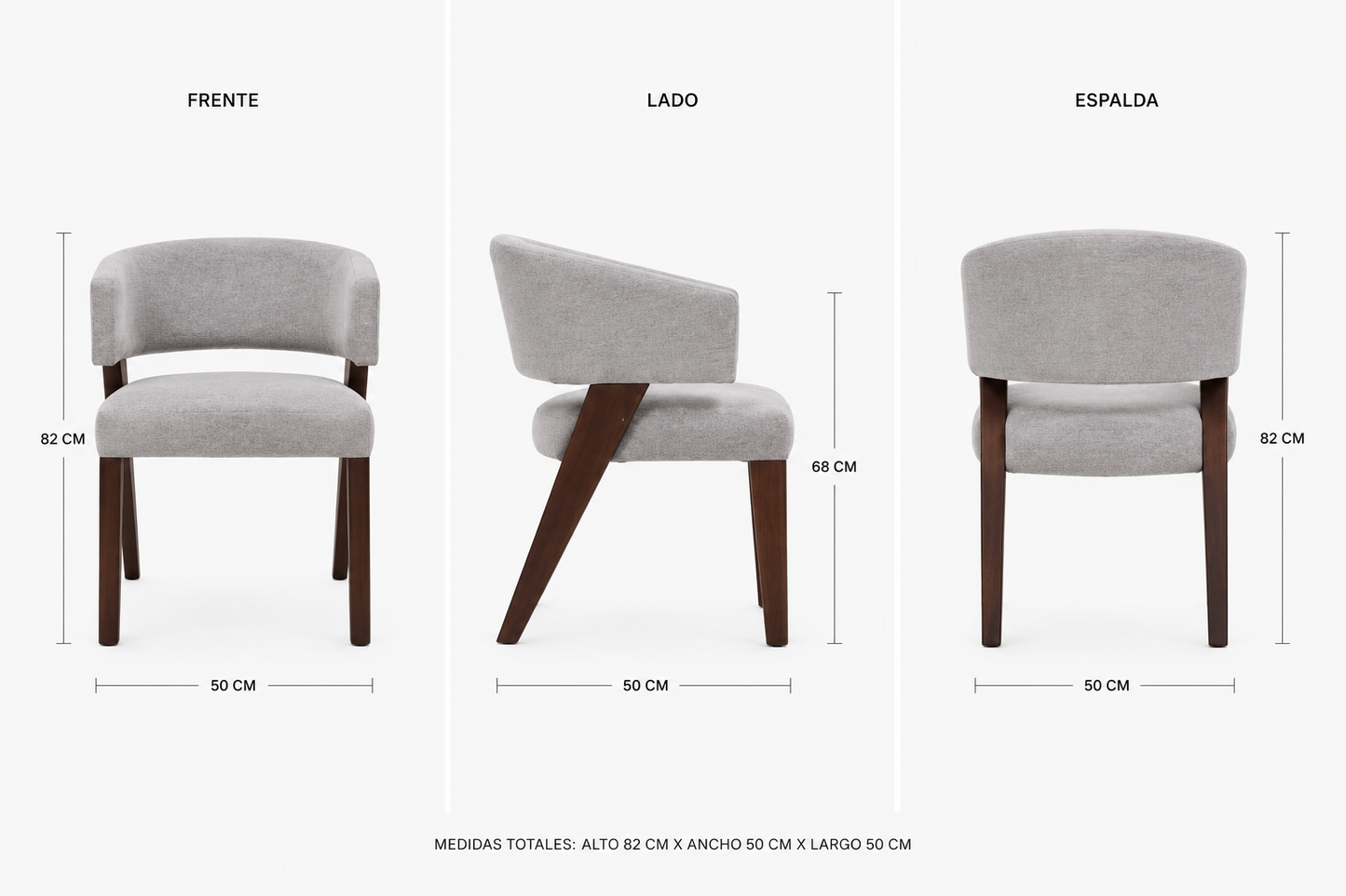 Silla Agra | Silla para Comedor de Madera Natural