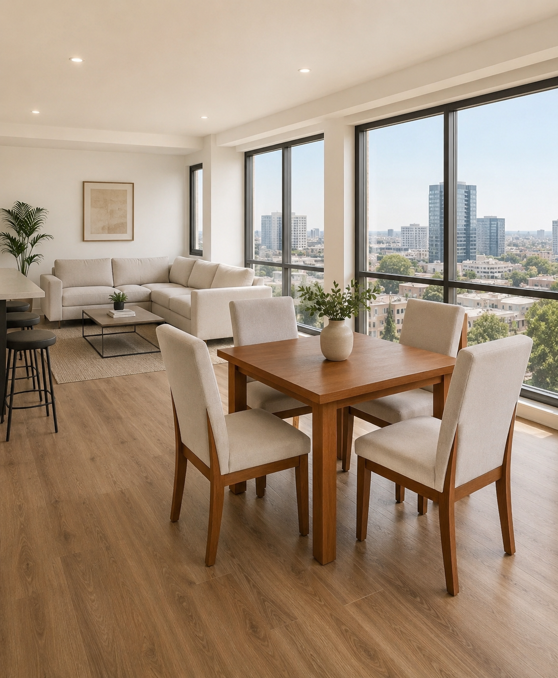 Comedor Oslo de Madera | Diseño Escandinavo para 4 Personas